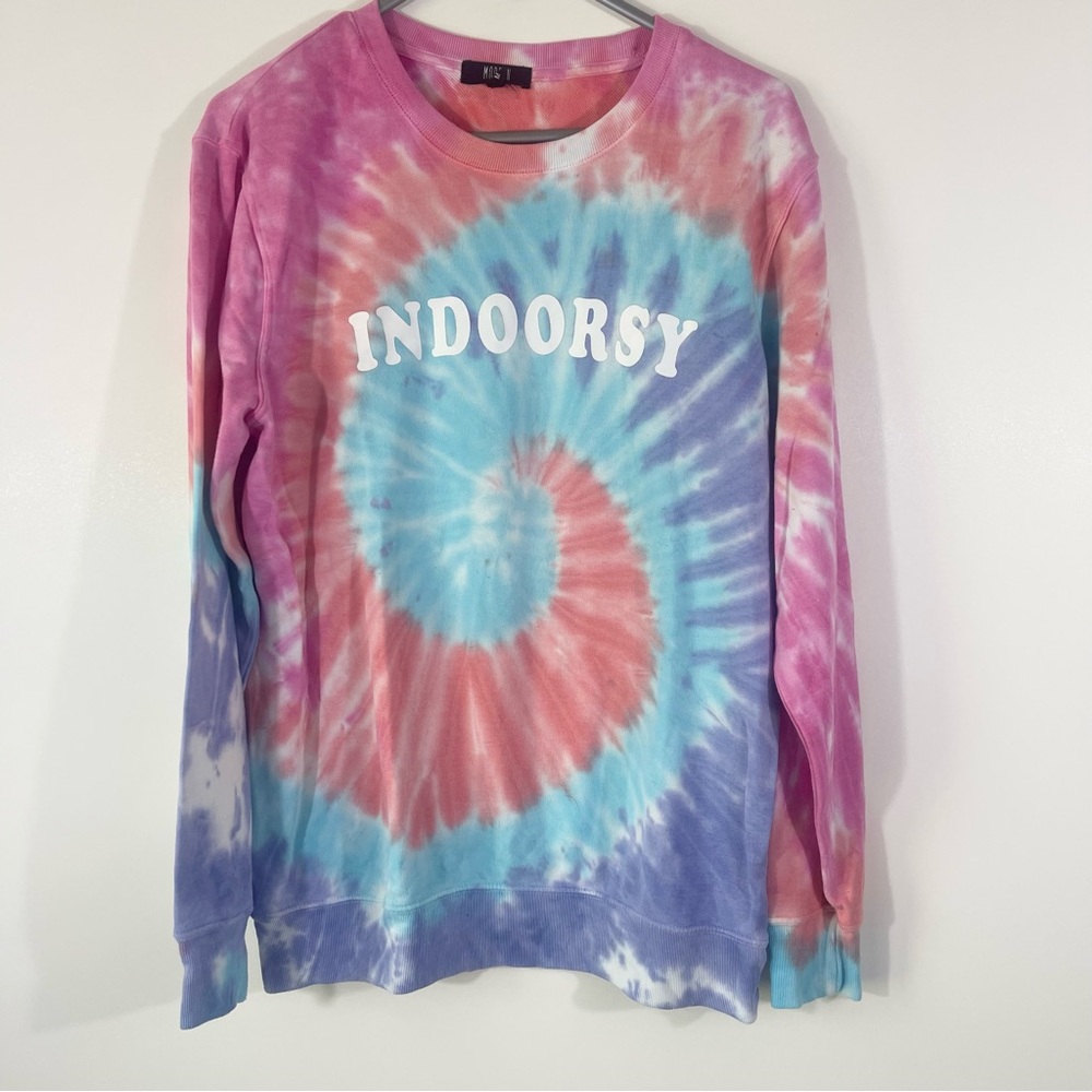 Tie Dye Indoorsy Crew Neck Sweatshirt Size Medium